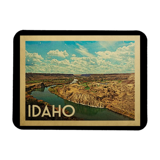 Idaho Snake River Canyon Vintage Reise Magnet (Horizontal)