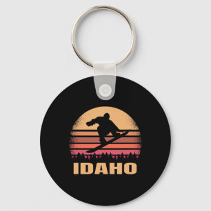Idaho Snowboarden Vintage Id Snow Boarder Retro 8 Schlüsselanhänger