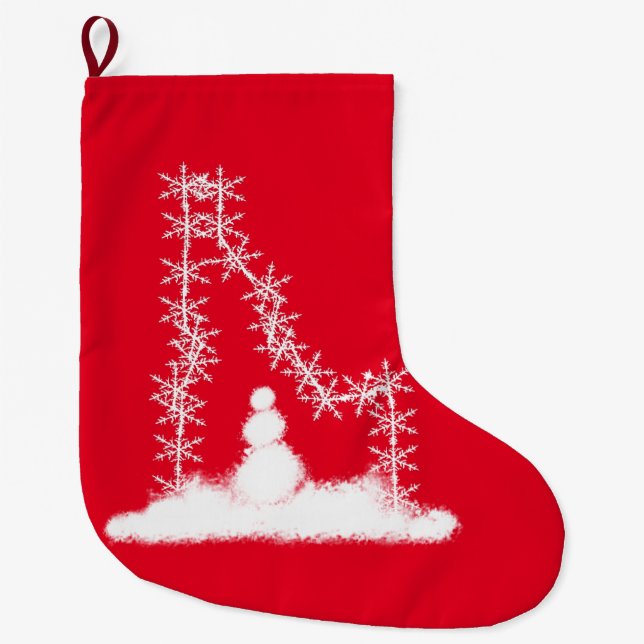 Idaho Snowflake Grosser Weihnachtsmarkt Strumpf Großer Weihnachtsstrumpf (Vorderseite)