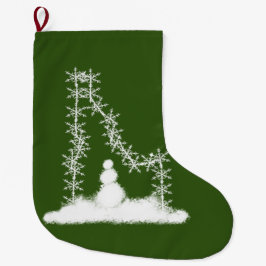 Idaho Snowflake Großer Weihnachtsstrumpf