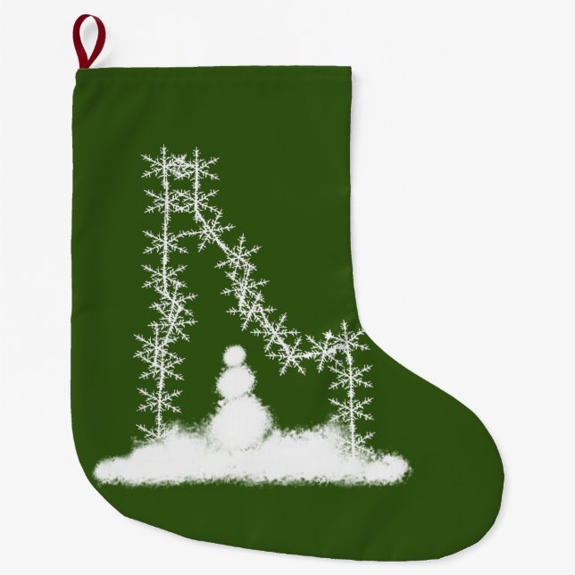 Idaho Snowflake Großer Weihnachtsstrumpf (Vorderseite)