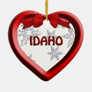 Idaho Snowflake Herz Weihnachtsschmuck