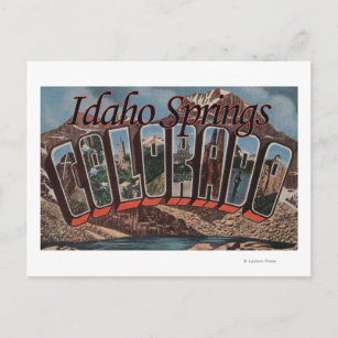 Idaho Springs, Colorado - Große Buchstabenszenen Postkarte