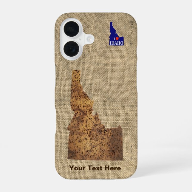 Idaho-Spud-Karte iPhone 16 Hülle (Rückseite)