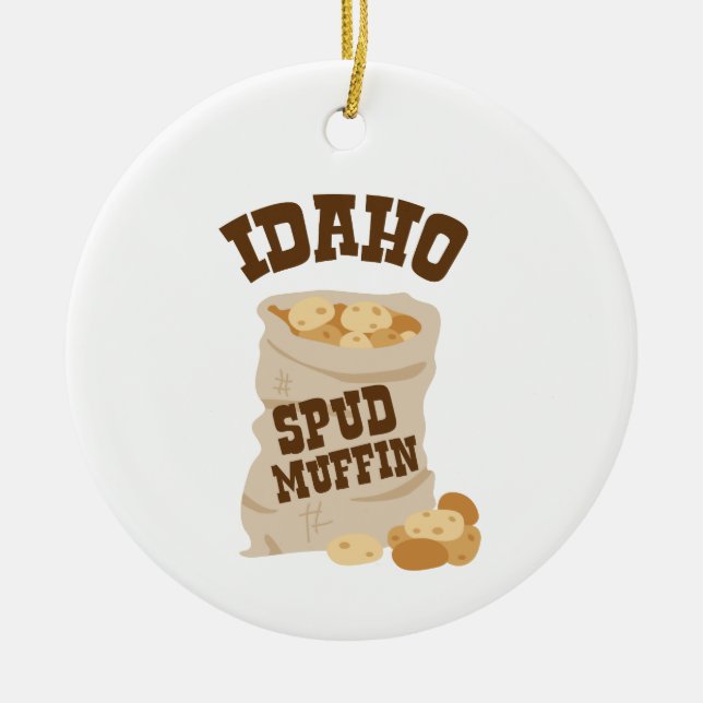 Idaho Spud Muffin Keramik Ornament (Vorne)