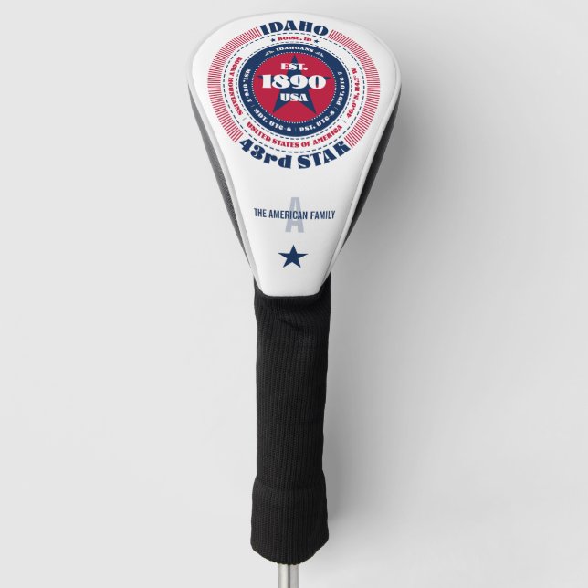 Idaho Staat Circle Custom Golf Head Cover Headcover (Vorderseite)