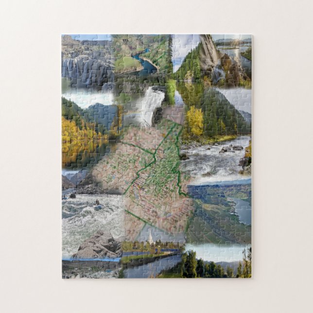 Idaho Staat Foto Collage 13 Bilder Jigsaw Puzzle (Vertikal)