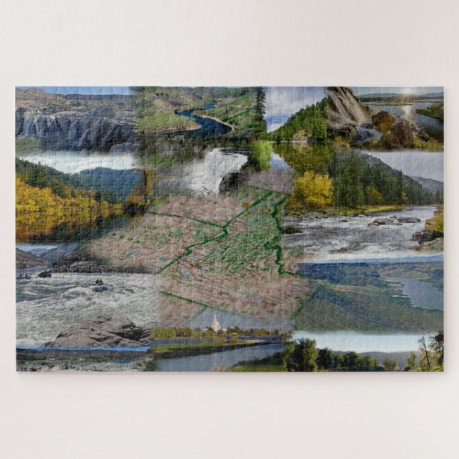 Idaho Staat Foto Collage 13 Picture Jigsaw Puzzle (Horizontal)