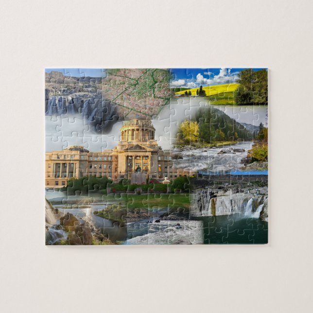 Idaho Staat Foto Collage 8 Bilder Jigsaw Puzzle (Horizontal)