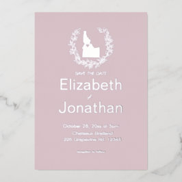 Idaho Staat Hochzeit in Urlaubsort Folieneinladung