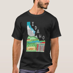 Idaho Staat Landschaft Staat Idaho Berge T-Shirt