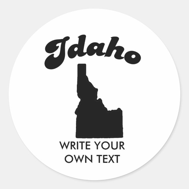 IDAHO STAAT MOTTO T - SHIRT RUNDER AUFKLEBER (Vorderseite)
