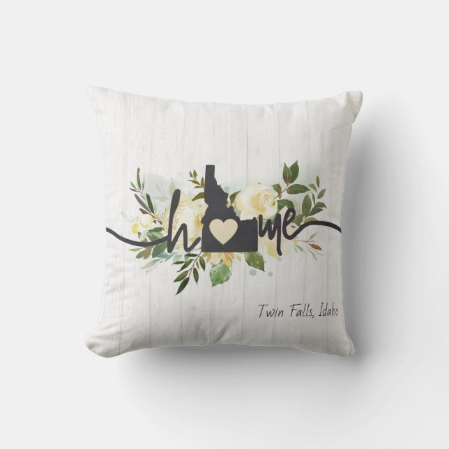 Idaho Staat Personalisiert Ihre Zuhause City Rusti Kissen (Vorderseite)