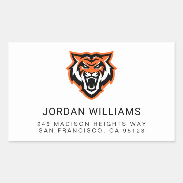 Idaho Staat University Bengals Spirit Design Rechteckiger Aufkleber (Vorderseite)