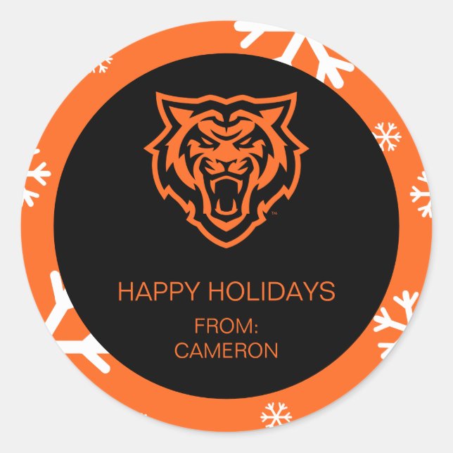 Idaho Staat University Bengals Spirit Design Runder Aufkleber (Vorderseite)