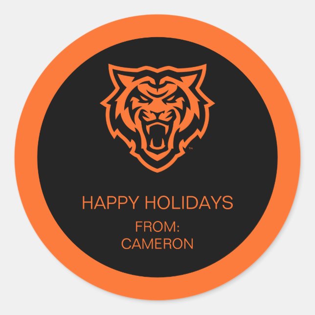 Idaho Staat University Bengals Spirit Design Runder Aufkleber (Vorderseite)