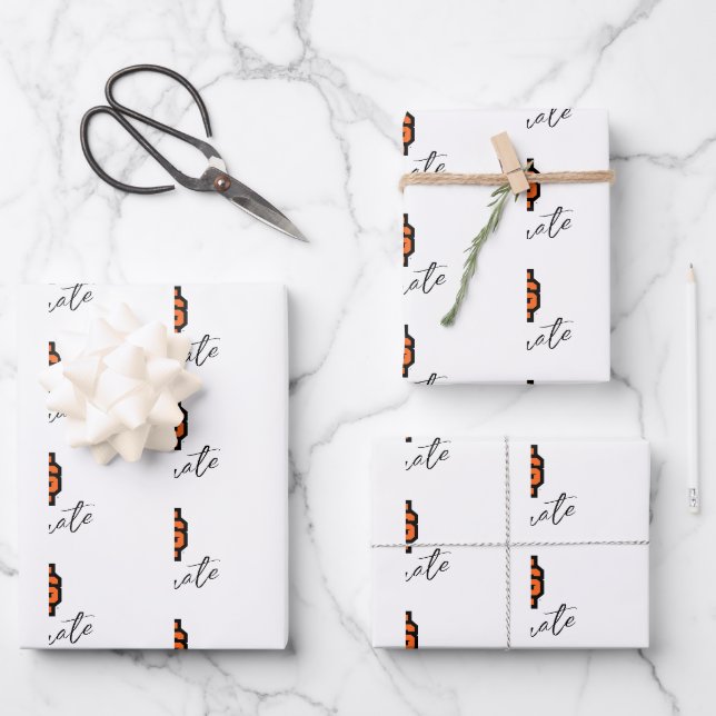 Idaho Staat University Bold Bengals Logo Geschenkpapier Set (Vorderseite)