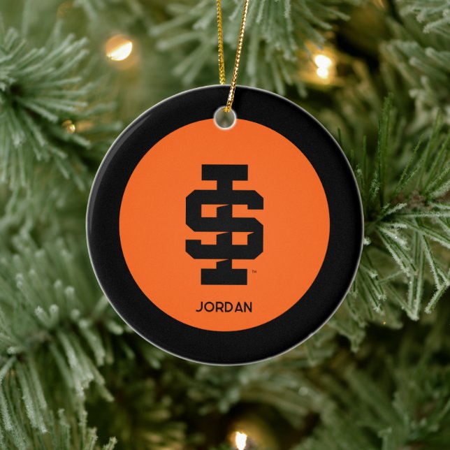Idaho Staat University Bold Bengals Logo Keramik Ornament (Baum)