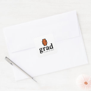 Idaho Staat University Bold Bengals Logo Quadratischer Aufkleber