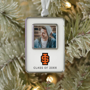 Idaho Staat University Bold Bengals Logo Rahmen-Ornament Silber