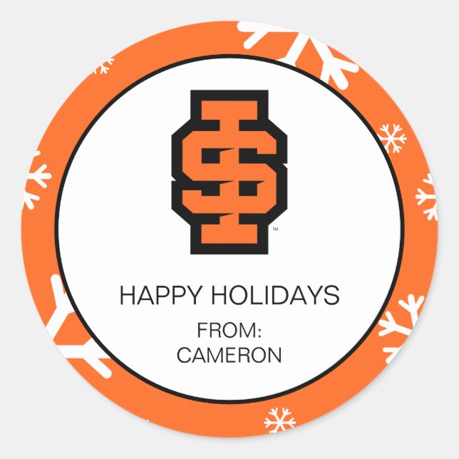 Idaho Staat University Bold Bengals Logo Runder Aufkleber (Vorderseite)