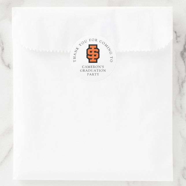 Idaho Staat University Bold Bengals Logo Runder Aufkleber (Tasche)