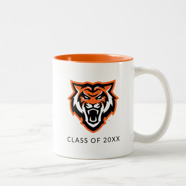 Idaho Staat University Bold Bengals Logo Zweifarbige Tasse (Rechts)