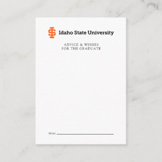 Idaho Staat University Offizielles Logo-Design Mitteilungskarte