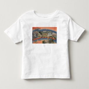 Idaho (Staats-Hauptstadt/Blume) - großer Buchstab Kleinkind T-shirt