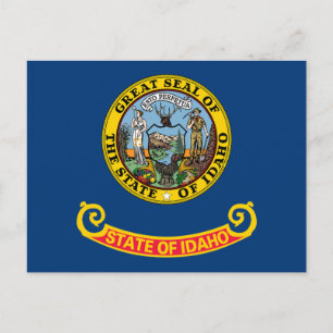 Idaho Staatsflagge Postkarte