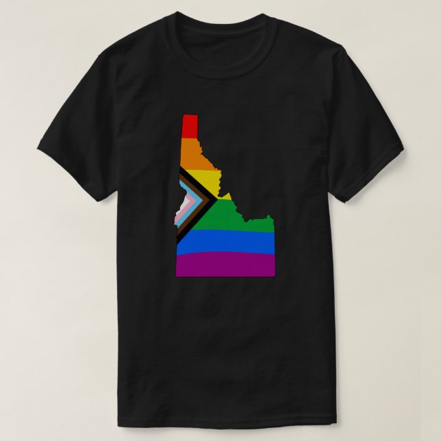 Idaho Staatsstolz LGBTQ-Progress-Prix T-Shirt (Design vorne)