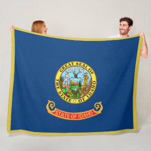 Idaho State Flag Print Patriotc Fleecedecke