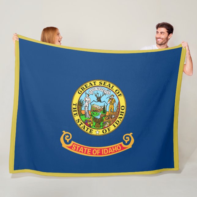 Idaho State Flag Print Patriotc Fleecedecke (Beispiel)