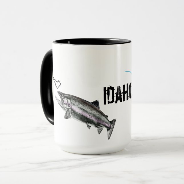 IDAHO STEELHEAD - HIER FISCHFISCHE - STREKENDE IDA TASSE (Vorderseite Links)