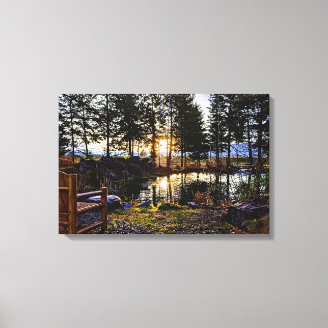 Idaho Sunset Stretched Canvas Print Leinwanddruck (Vorderseite)