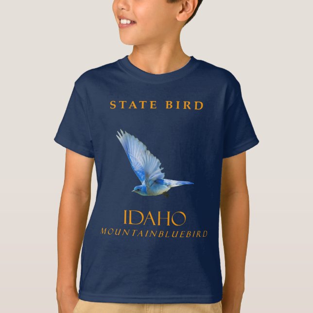Idaho Territory Bird Der Bluebird T-Shirt (Vorderseite)