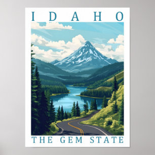 Idaho The Gem Staat USA Travel Place Poster