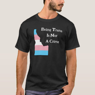 Idaho Trans Pride Custom kein krimineller schwarze T-Shirt