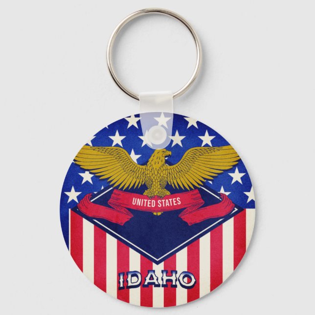 Idaho USA Flag Schlüsselanhänger (Vorderseite)