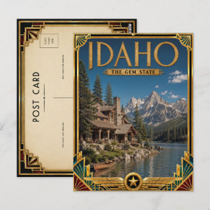 Idaho Vintage Art Deco Golden Age Postkarte