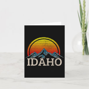 Idaho Vintage Berge Retro Natur Wandern Karte