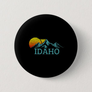 Idaho Vintage Berge Sonnenuntergang Wandern Natur  Button