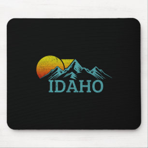 Idaho Vintage Berge Sonnenuntergang Wandern Natur Mousepad