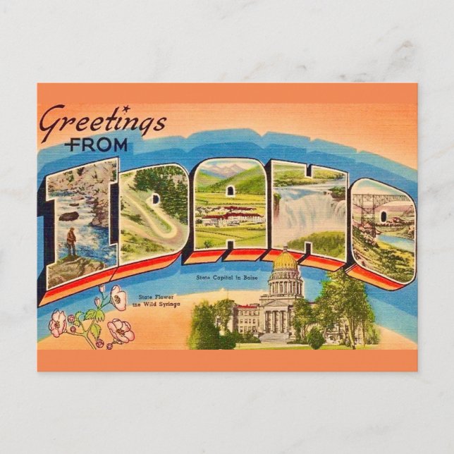 Idaho Vintage Postkarte (Vorderseite)