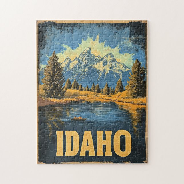 Idaho Vintage Reiseplakat Puzzle (Vertikal)