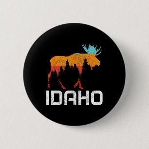 Idaho Vintage Retro Pride Souvenir Elch Natur Hi Button