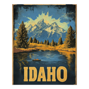 Idaho Vintage Travel Poster