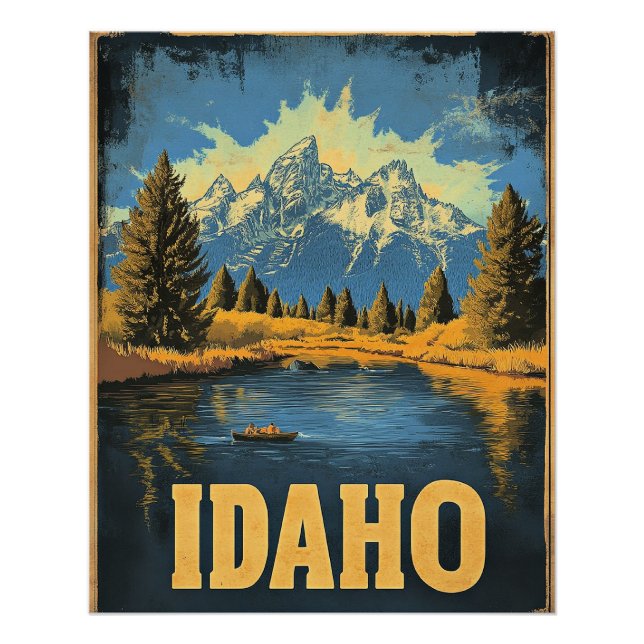 Idaho Vintage Travel Poster (Vorderseite)