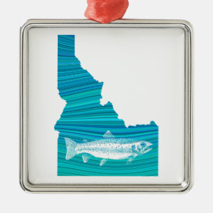 Idaho Wave Fishing Ornament Aus Metall