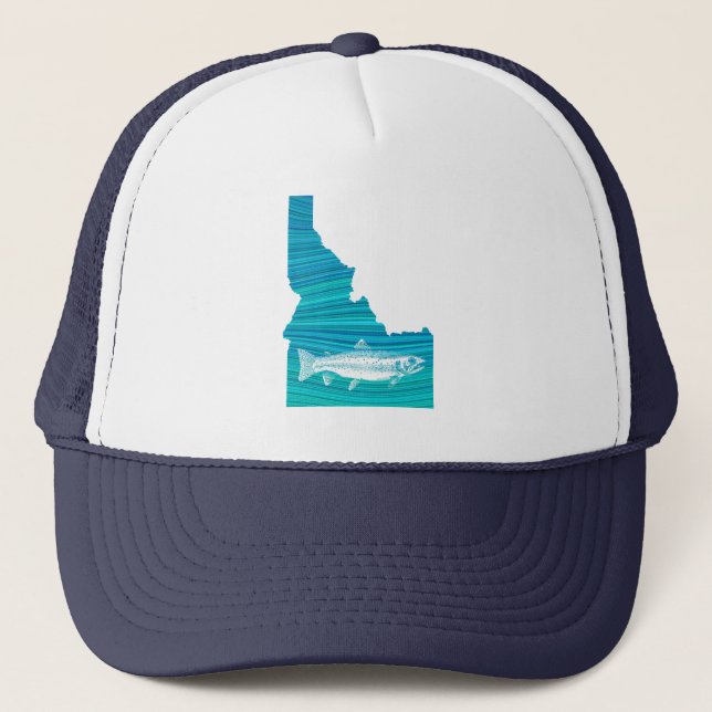 Idaho Wave Fishing Truckerkappe (Vorderseite)